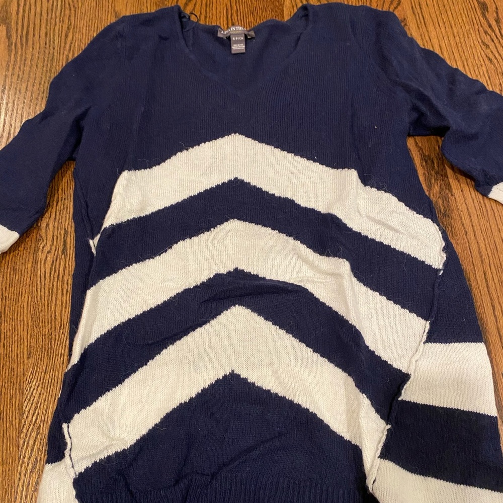 A Pea in the Pod navy and white sweater